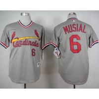 St.Louis Cardinals #6 Stan Musial Grey 1978 Turn Back The Clock Stitched MLB Jersey