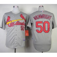 St.Louis Cardinals #50 Adam Wainwright Grey Stitched MLB Jersey