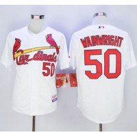 St.Louis Cardinals #50 Adam Wainwright White Stitched MLB Jersey