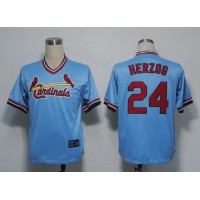 Mitchell And Ness St.Louis Cardinals #24 Whitey Herzog Blue Throwback Stitched MLB Jersey