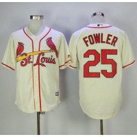 St.Louis Cardinals #25 Dexter Fowler Cream New Cool Base Stitched MLB Jersey