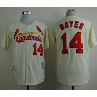 Mitchell And Ness 1964 St.Louis Cardinals #14 Ken Boyer Cream Stitched MLB Jersey