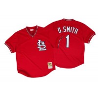 Mitchell And Ness 1996 St.Louis Cardinals #1 Ozzie Smith Red Stitched MLB Jersey