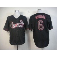 St.Louis Cardinals #6 Stan Musial Black Fashion Stitched MLB Jersey
