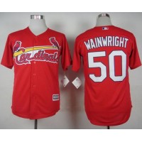St.Louis Cardinals #50 Adam Wainwright Red Cool Base Stitched MLB Jersey