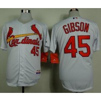 St.Louis Cardinals #45 Bob Gibson White Cool Base Stitched MLB Jersey