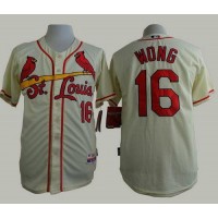 St.Louis Cardinals #16 Kolten Wong Cream Cool Base Stitched MLB Jersey