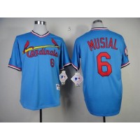 St.Louis Cardinals #6 Stan Musial Blue 1982 Turn Back The Clock Stitched MLB Jersey