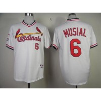 St.Louis Cardinals #6 Stan Musial White 1982 Turn Back The Clock Stitched MLB Jersey