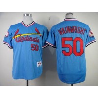 St.Louis Cardinals #50 Adam Wainwright Blue 1982 Turn Back The Clock Stitched MLB Jersey
