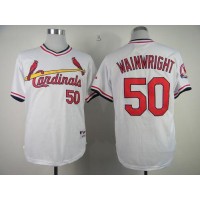 St.Louis Cardinals #50 Adam Wainwright White 1982 Turn Back The Clock Stitched MLB Jersey