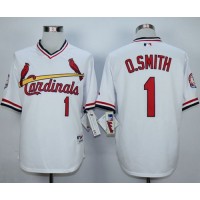 St.Louis Cardinals #1 Ozzie Smith White 1982 Turn Back The Clock Stitched MLB Jersey