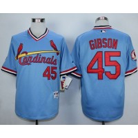St.Louis Cardinals #45 Bob Gibson Blue 1982 Turn Back The Clock Stitched MLB Jersey
