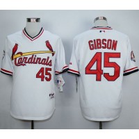 St.Louis Cardinals #45 Bob Gibson White 1982 Turn Back The Clock Stitched MLB Jersey