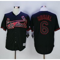 St.Louis Cardinals #6 Stan Musial Black New Cool Base Fashion Stitched MLB Jersey