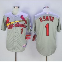 St.Louis Cardinals #1 Ozzie Smith Grey Cool Base Stitched MLB Jersey