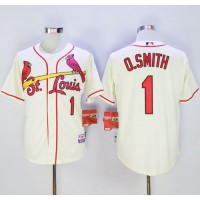 St.Louis Cardinals #1 Ozzie Smith Cream Cool Base Stitched MLB Jersey