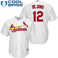 St.Louis Cardinals #12 Paul DeJong White New Cool Base Stitched MLB Jersey