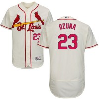 St.Louis Cardinals #23 Marcell Ozuna Cream Flexbase Authentic Collection Stitched MLB Jersey