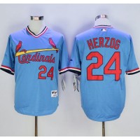 St.Louis Cardinals #24 Whitey Herzog Blue 1982 Turn Back The Clock Stitched MLB Jersey