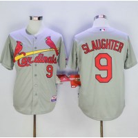 St.Louis Cardinals #9 Enos Slaughter Grey Cool Base Stitched MLB Jersey