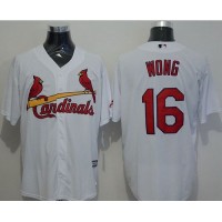 St.Louis Cardinals #16 Kolten Wong White New Cool Base Stitched MLB Jersey
