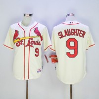 St.Louis Cardinals #9 Enos Slaughter Cream Cool Base Stitched MLB Jersey