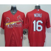 St.Louis Cardinals #16 Kolten Wong Red New Cool Base Stitched MLB Jersey