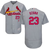 St.Louis Cardinals #23 Marcell Ozuna Grey Flexbase Authentic Collection Stitched MLB Jersey