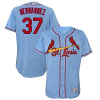 St.Louis Cardinals #37 Keith Hernandez Light Blue Flexbase Authentic Collection Stitched MLB Jersey