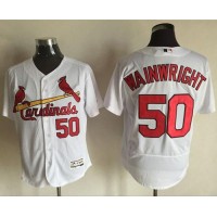 St.Louis Cardinals #50 Adam Wainwright White Flexbase Authentic Collection Stitched MLB Jersey
