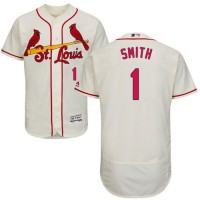 St.Louis Cardinals #1 Ozzie Smith Cream Flexbase Authentic Collection Stitched MLB Jersey