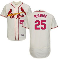 St.Louis Cardinals #25 Mark McGwire Cream Flexbase Authentic Collection Stitched MLB Jersey