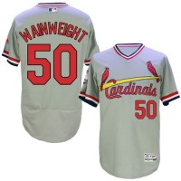 St.Louis Cardinals #50 Adam Wainwright Grey Flexbase Authentic Collection Cooperstown Stitched MLB Jersey