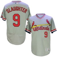 St.Louis Cardinals #9 Enos Slaughter Grey Flexbase Authentic Collection Cooperstown Stitched MLB Jersey