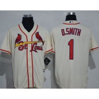 St.Louis Cardinals #1 Ozzie Smith Cream New Cool Base Stitched MLB Jersey