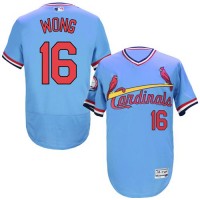 St.Louis Cardinals #16 Kolten Wong Light Blue Flexbase Authentic Collection Cooperstown Stitched MLB Jersey