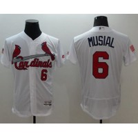 St.Louis Cardinals #6 Stan Musial White Fashion Stars & Stripes Flexbase Authentic Stitched MLB Jersey