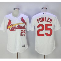 St.Louis Cardinals #25 Dexter Fowler White Flexbase Authentic Collection Stitched MLB Jersey