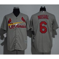 St.Louis Cardinals #6 Stan Musial Grey New Cool Base Stitched MLB Jersey