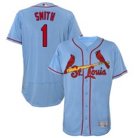 St.Louis Cardinals #1 Ozzie Smith Light Blue Flexbase Authentic Collection Stitched MLB Jersey