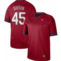 Nike St.Louis Cardinals #45 Bob Gibson Red Authentic Cooperstown Collection Stitched MLB Jersey