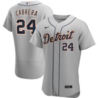 Detroit Detroit Tigers #24 Miguel Cabrera Men's Nike Gray Road 2020 Authentic Player MLB Jersey