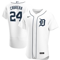 Detroit Detroit Tigers #24 Miguel Cabrera Men's Nike White Home 2020 Authentic Player MLB Jersey