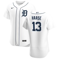 Detroit Detroit Tigers #13 Eric Haase Men's Nike White Home 2020 Authentic Player MLB Jersey