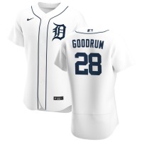 Detroit Detroit Tigers #28 Niko Goodrum Men's Nike White Home 2020 Authentic Player MLB Jersey