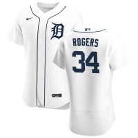 Detroit Detroit Tigers #34 Jake Rogers Men's Nike White Home 2020 Authentic Player MLB Jersey