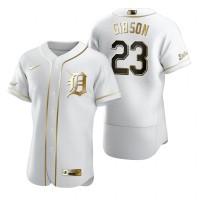 Detroit Detroit Tigers #23 Kirk Gibson White Nike Men's Authentic Golden Edition MLB Jersey