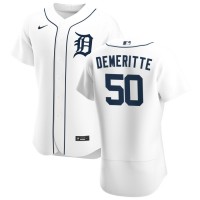 Detroit Detroit Tigers #50 Travis Demeritte Men's Nike White Home 2020 Authentic Player MLB Jersey