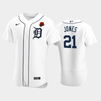 Detroit Detroit Tigers #21 JaCoby Jones Men's Nike Authentic 2021 Memorial Day MLB Jersey - White